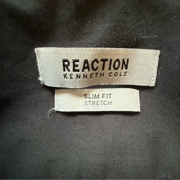 Kenneth Cole Reaction Shirt Mens L (16) Wrinkle Free Slim Fit Dress Long Sleeve - Picture 4 of 7